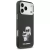 Funda MagSafe Karl Lagerfeld IML Aquarelle Karl & Choupette & Logo para iPhone 17 Pro (negra)