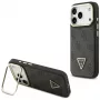 Funda MagSafe Guess 4G PU Triangle Logo & Stand Camera para iPhone 17 Pro negra