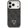 Funda MagSafe Guess 4G PU Triangle Logo & Stand Camera para iPhone 17 Pro negra