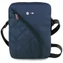Bolso bandolera BMW Nylon con bolsillos y logo metálico, 10 pulgadas, azul marino