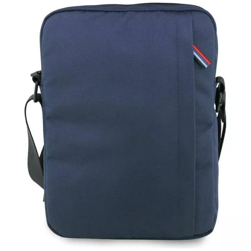Bolso bandolera BMW Nylon con bolsillos y logo metálico, 10 pulgadas, azul marino