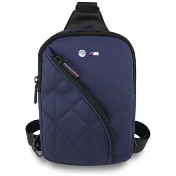 Bolso para teléfono bandolera BMW Nylon Pocket & Metal Logo azul marino