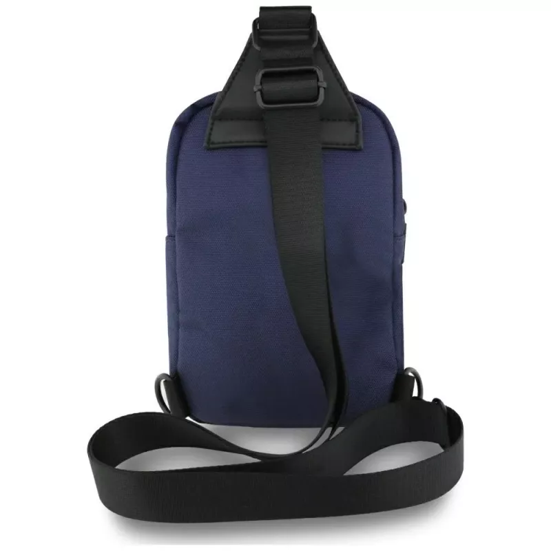 Bolso para teléfono bandolera BMW Nylon Pocket & Metal Logo azul marino