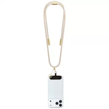 Guess Crossbody Strap 4G Charm - Correa universal para teléfono / Cable USB-C a USB-C 1,5 m (Beige)