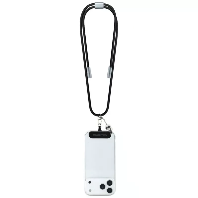 Karl Lagerfeld Ikonik Charm cable USB-C a USB-C con lanyard, 1,2 m, negro
