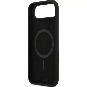 KARL LAGERFELD funda de silicona Karl & Choupette Ring MagSafe para Apple iPhone Air, negro