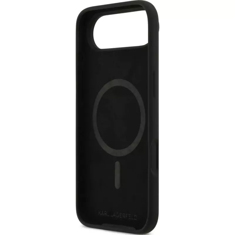 KARL LAGERFELD funda de silicona Karl & Choupette Ring MagSafe para Apple iPhone Air, negro