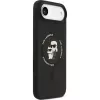 KARL LAGERFELD funda de silicona Karl & Choupette Ring MagSafe para Apple iPhone Air, negro