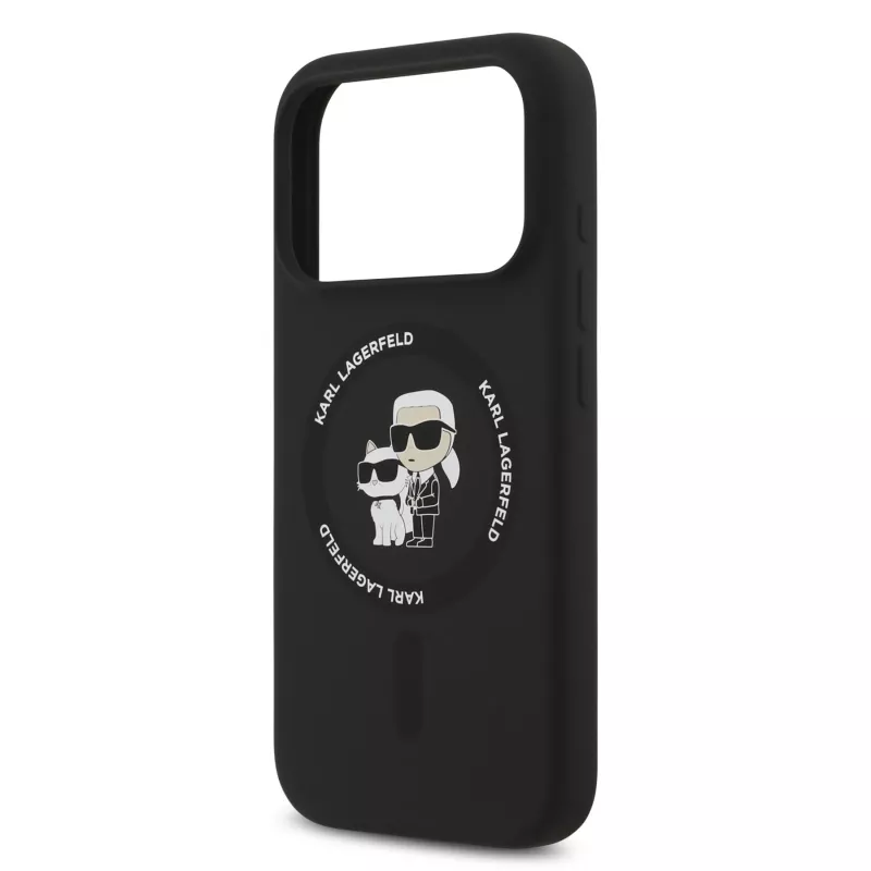 KARL LAGERFELD funda de silicona Karl & Choupette Ring MagSafe para Apple iPhone 17 Pro negro