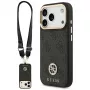 Guess funda MagSafe 4G Strass Logo & Big Strap Metal Buttons para iPhone 17 Pro negro