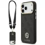 Guess funda MagSafe 4G Strass Logo & Big Strap Metal Buttons para iPhone 17 Pro Max negro