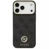 Guess funda MagSafe 4G Strass Logo & Big Strap Metal Buttons para iPhone 17 Pro Max negro