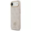 Guess funda MagSafe 4G Strass Logo & Big Strap Metal Buttons para iPhone Air, rosa