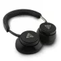 Guess auriculares Bluetooth over-ear ENC Saffiano Triangle Logo negros