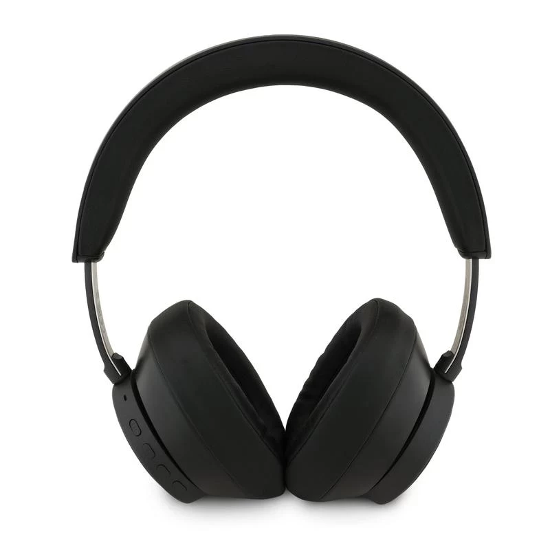 Guess auriculares Bluetooth over-ear ENC Saffiano Triangle Logo negros