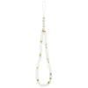 Guess funda MagSafe IML Glitter Pearl Strap para iPhone 17 Pro, transparente
