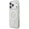 Guess funda MagSafe IML Glitter Pearl Strap para iPhone 17 Pro, transparente