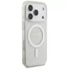 Guess funda MagSafe IML Glitter Pearl Strap para iPhone 17 Pro, transparente