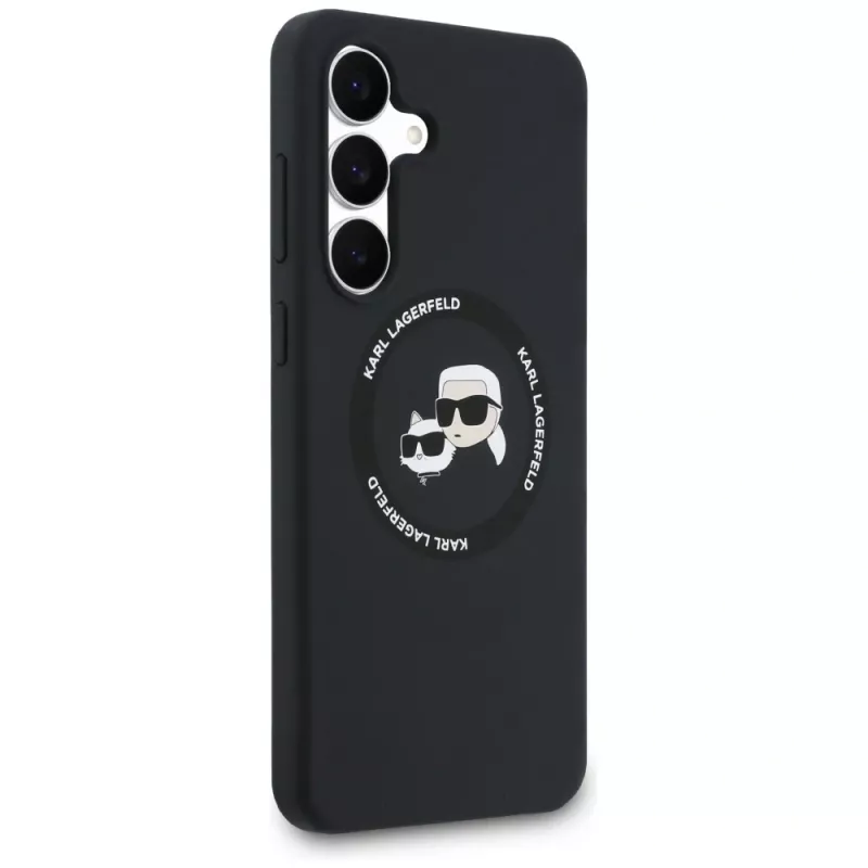 Karl Lagerfeld funda de silicona Karl & Choupette Heads MagSafe para Samsung Galaxy S25 FE negro