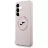 KARL LAGERFELD funda de silicona Karl & Choupette Heads MagSafe para Samsung Galaxy S25 FE rosa