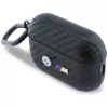 Funda protectora BMW Carbon Metal Logo para Apple AirPods Pro 3, negro
