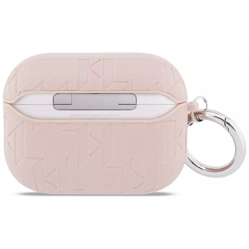 Funda KARL LAGERFELD Monogram Karl Head para AirPods Pro 3, rosa