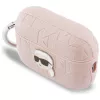 Funda KARL LAGERFELD Monogram Karl Head para AirPods Pro 3, rosa