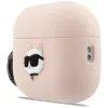 Funda de silicona Karl Lagerfeld Choupette Head 3D para AirPods Pro 3, rosa
