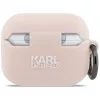 Funda de silicona Karl Lagerfeld Choupette Head 3D para AirPods Pro 3, rosa