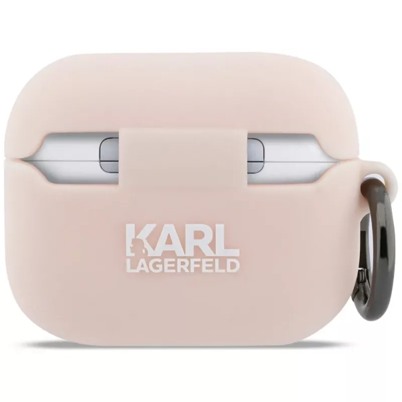 Funda de silicona Karl Lagerfeld Choupette Head 3D para AirPods Pro 3, rosa