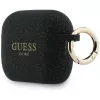 Funda de silicona Guess Glitter Ring para AirPods Pro 3, negro