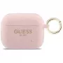 Funda de silicona Guess Glitter Ring para AirPods Pro 3, rosa