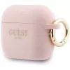Funda de silicona Guess Glitter Ring para AirPods Pro 3, rosa