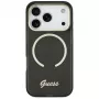 Funda Guess IML Script Metal MagSafe para Apple iPhone 17, negra