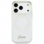 Funda Guess IML Script Metal MagSafe para iPhone Air, transparente