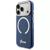 Funda Guess IML Script Metal MagSafe para iPhone 17 Pro, azul