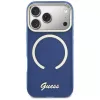 Funda Guess IML Script Metal MagSafe para iPhone 17 Pro, azul