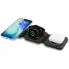 Guess 4G Wireless Charger - Base de carga inductiva MagSafe 3 en 1 para iPhone, AirPods y Apple Watch 15W (Negro)
