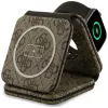 Guess 4G Wireless Charger - Base de carga MagSafe 3 en 1 para iPhone, AirPods y Apple Watch 15W (Marrón)