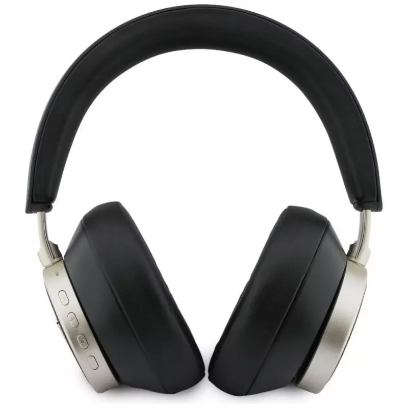 Guess 4G Triangle Logo Auriculares Bluetooth 5.4 Over-Ear con ENC, Negro