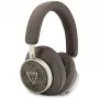 Guess 4G Triangle Logo Auriculares Bluetooth 5.4 On-Ear con ENC - Marrón