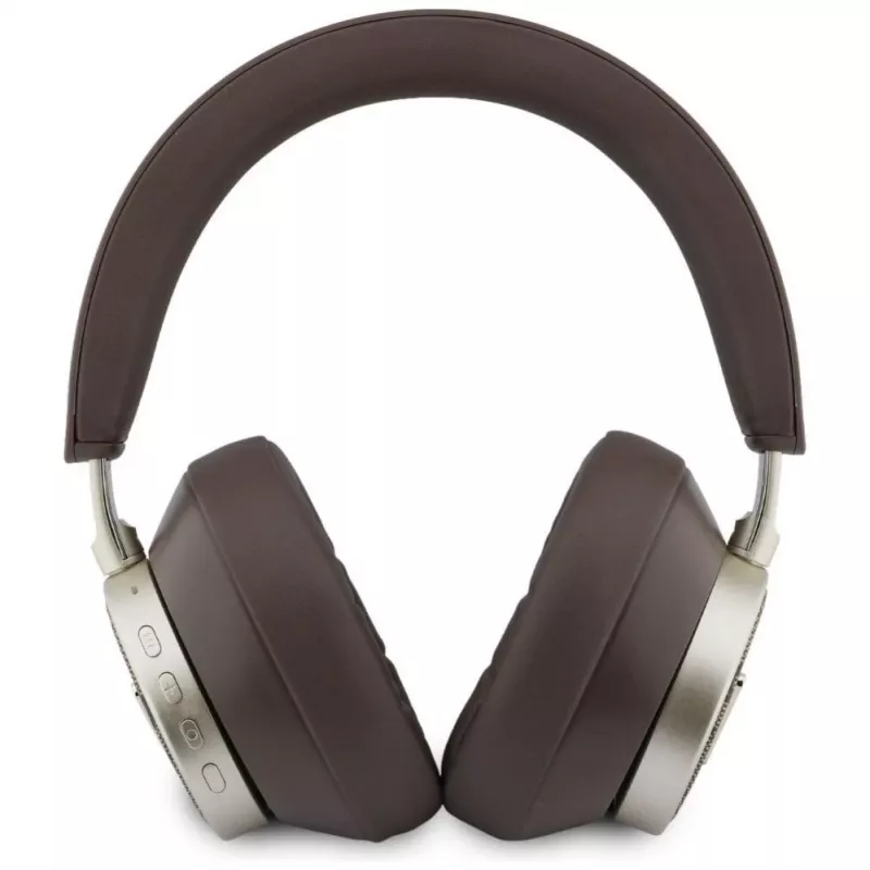 Guess 4G Triangle Logo Auriculares Bluetooth 5.4 On-Ear con ENC - Marrón