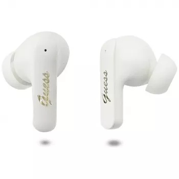 Guess Script Metal Logo Auriculares True Wireless Stereo Blanco