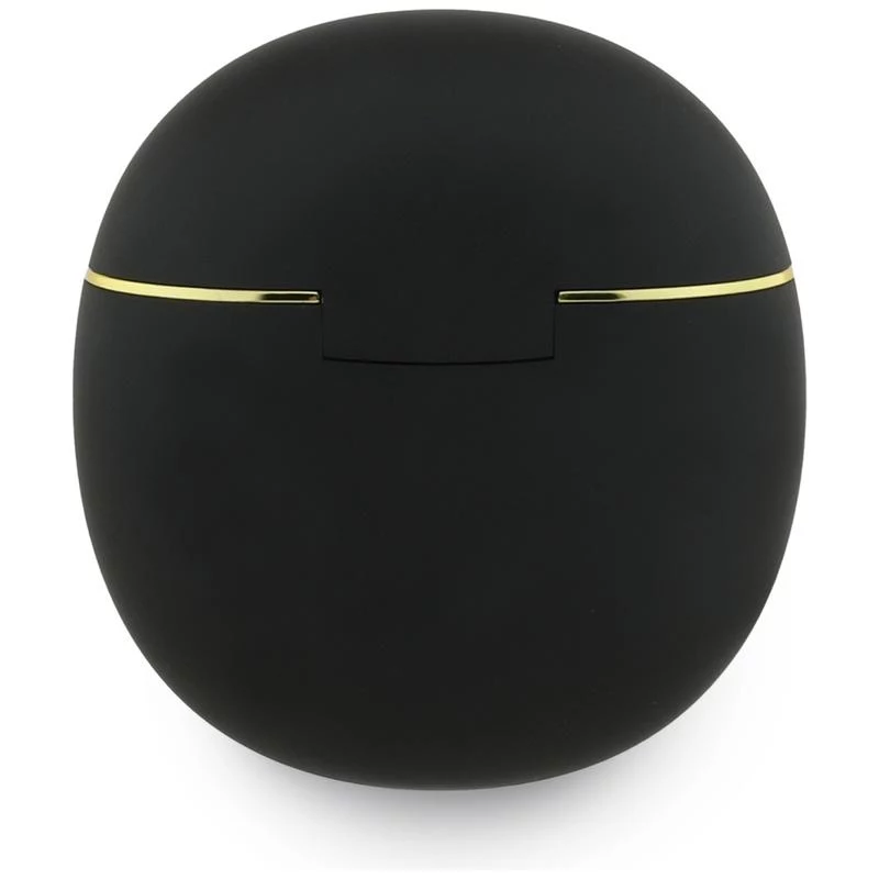 Guess Gold Line Triangle Auriculares Bluetooth TWS con estuche de carga (Negro)