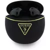 Guess Gold Line Triangle Auriculares Bluetooth TWS con estuche de carga (Negro)