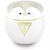 Guess Gold Line Triangle - Auriculares Bluetooth TWS con estuche de carga (Blanco)