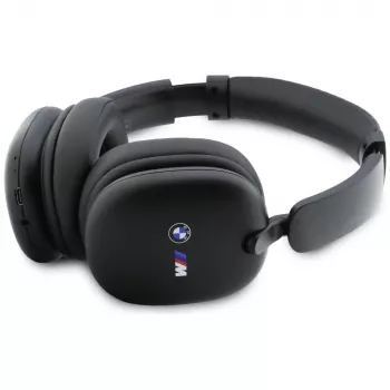BMW Auriculares Bluetooth Over-Ear con logotipos impresos, Negro