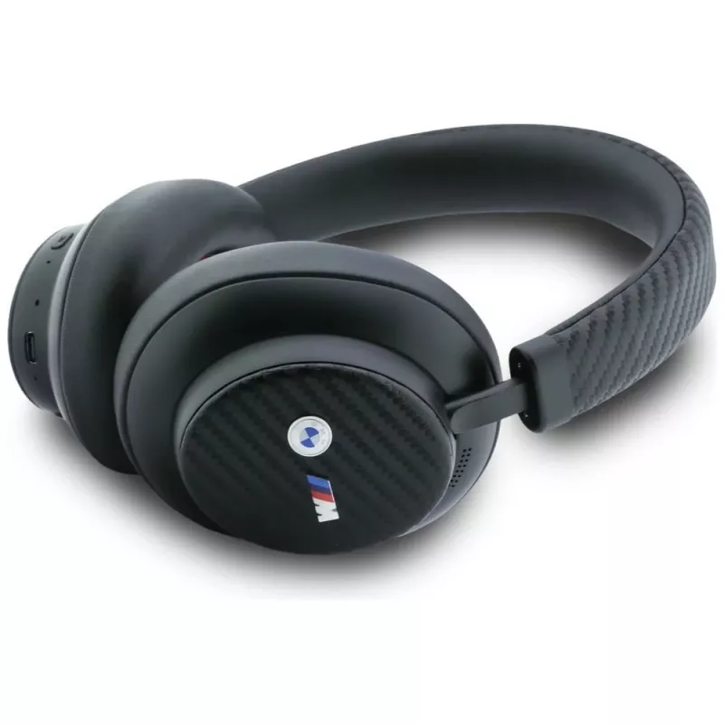 BMW M Carbon Metal Logo Auriculares Bluetooth ENC Over-Ear Negro