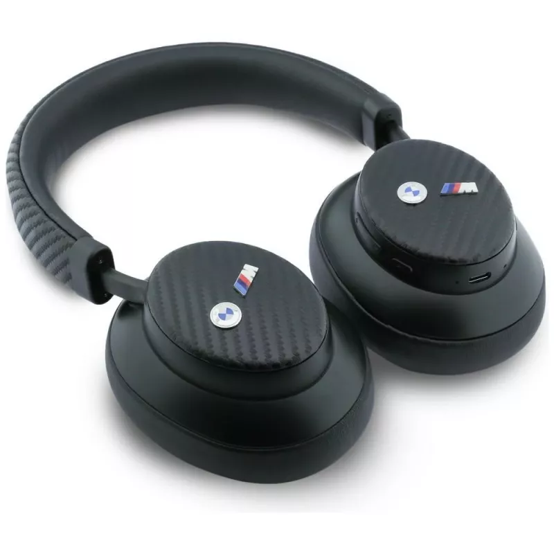 BMW M Carbon Metal Logo Auriculares Bluetooth ENC Over-Ear Negro