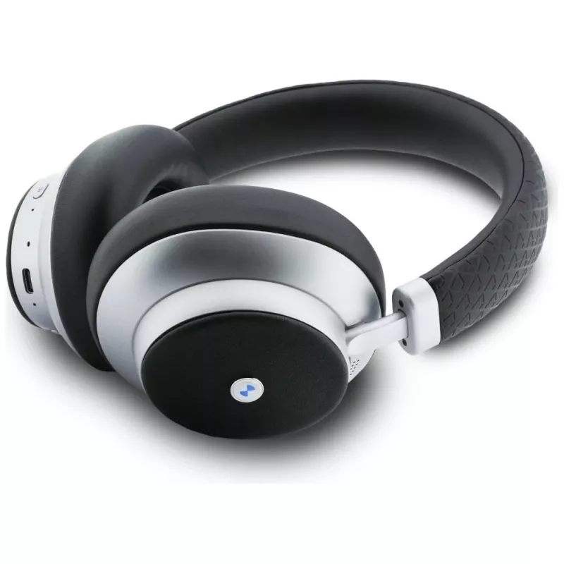 BMW Metal Logo MK Auriculares Bluetooth ENC Over-Ear Plata